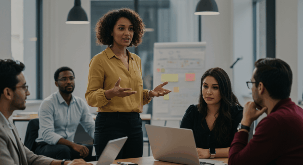 מנהלת מעצימה את העובדים שלה