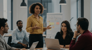 מנהלת מעצימה את העובדים שלה